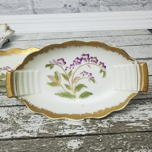 Vintage Porcelain nut dish & tray set - Picture 6 of 8